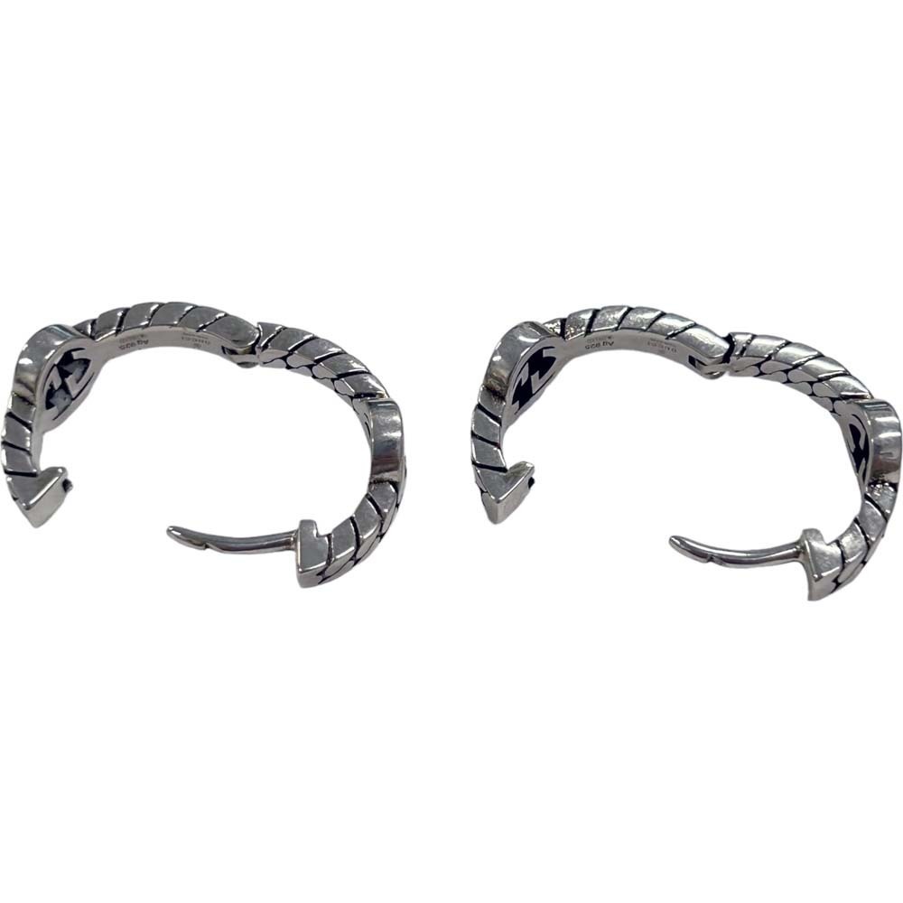Gucci Interlocking Hoop Earrings Silver - image 8